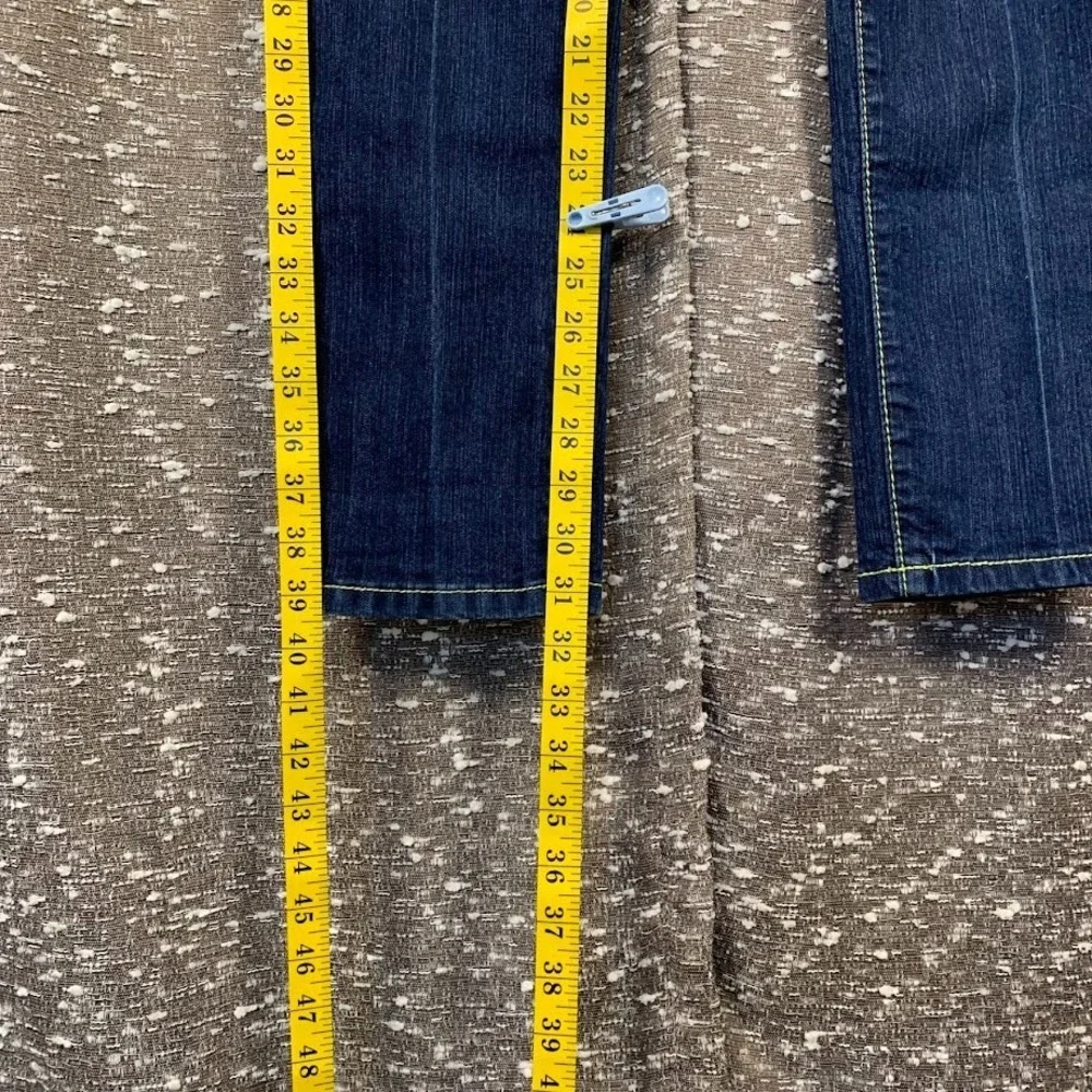 Vintage Y2K Southpole Denim Jeans Green Embroidered Pocket Women's 9 - Picture 6 of 11